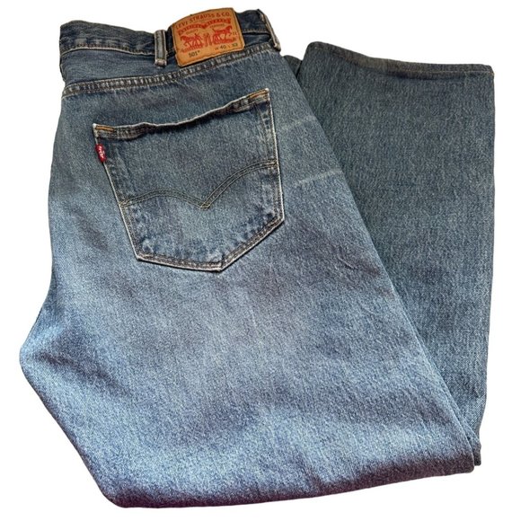 Levis 501xx Jeans Mens Size 40x32 Blue Button Fly Straight Leg High Rise Vintage - Picture 1 of 11